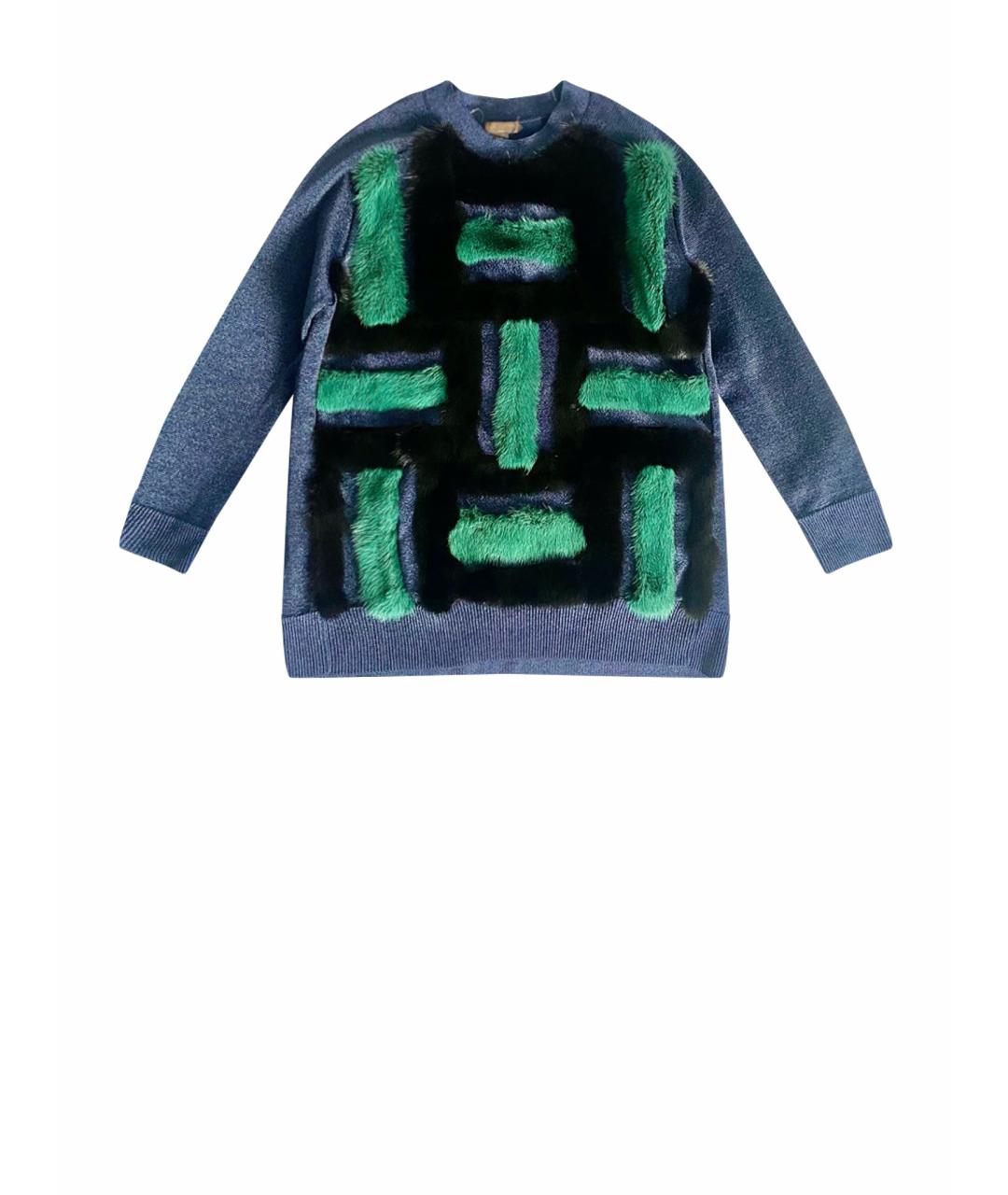 LOUIS VUITTON Темно-синий вискозный джемпер / свитер, фото 9