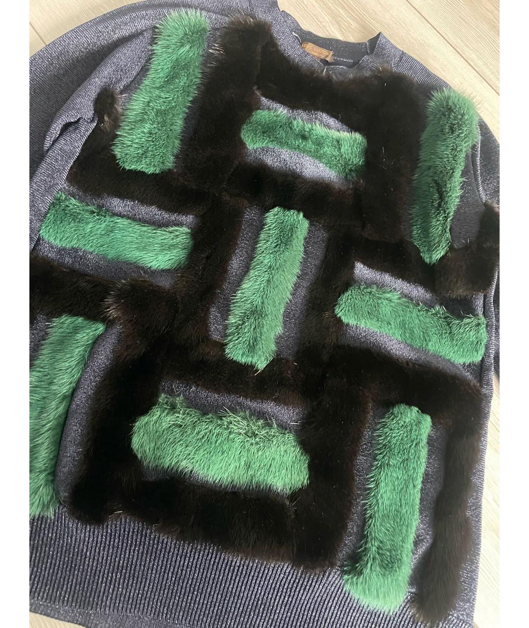 LOUIS VUITTON Темно-синий вискозный джемпер / свитер, фото 2