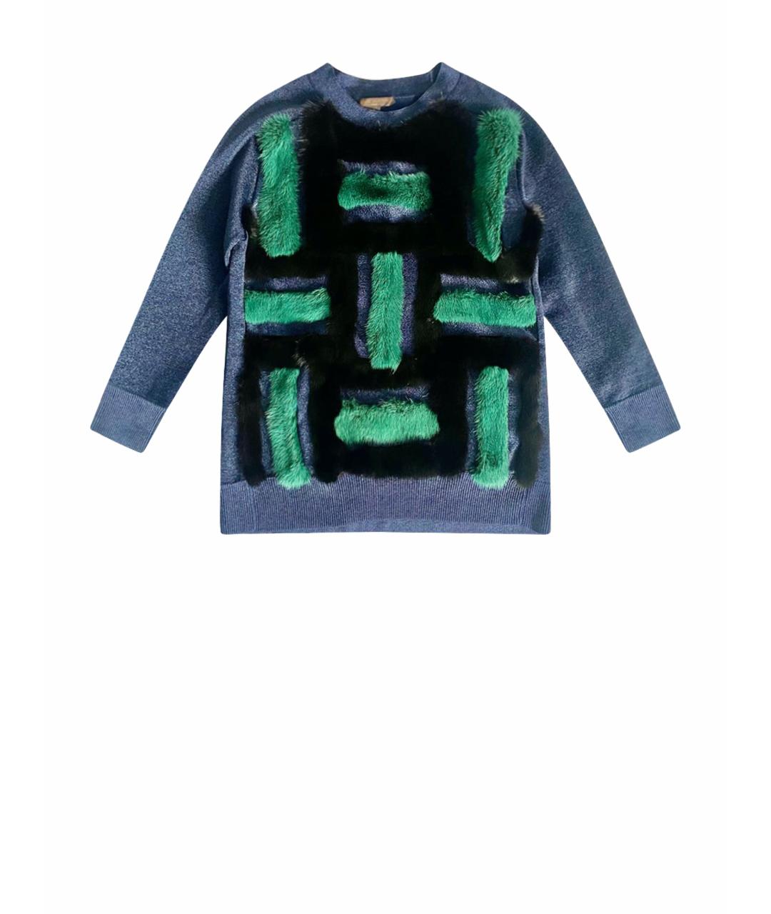 LOUIS VUITTON Темно-синий вискозный джемпер / свитер, фото 1