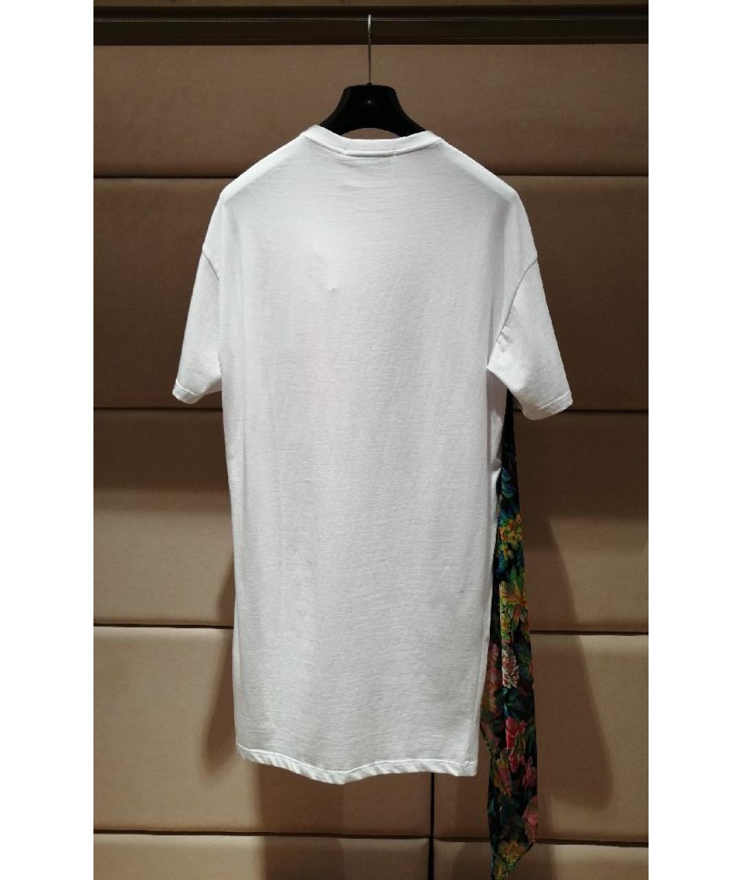 MSGM Белое хлопковое повседневное платье, фото 2