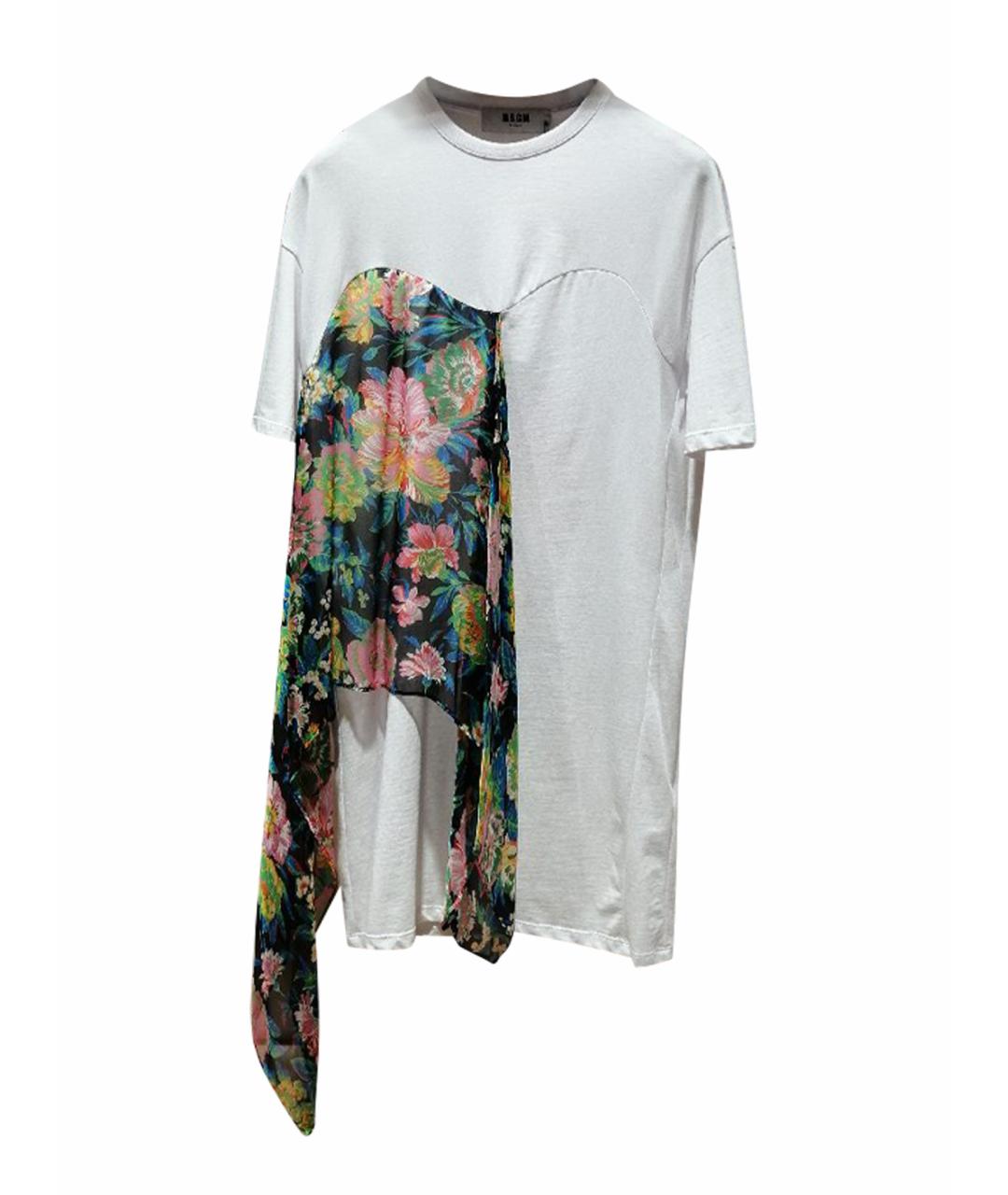 MSGM Белое хлопковое повседневное платье, фото 1