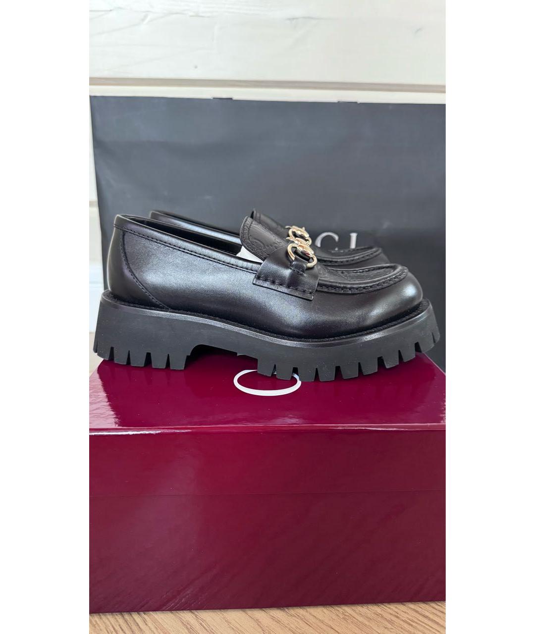 GUCCI Черные кожаные лоферы, фото 8