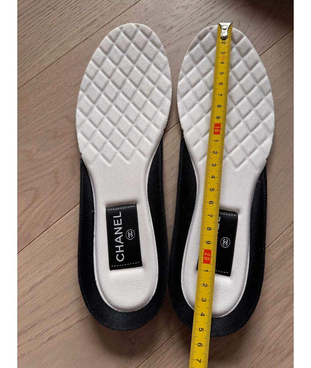 CHANEL Черные кожаные кроссовки, фото 6