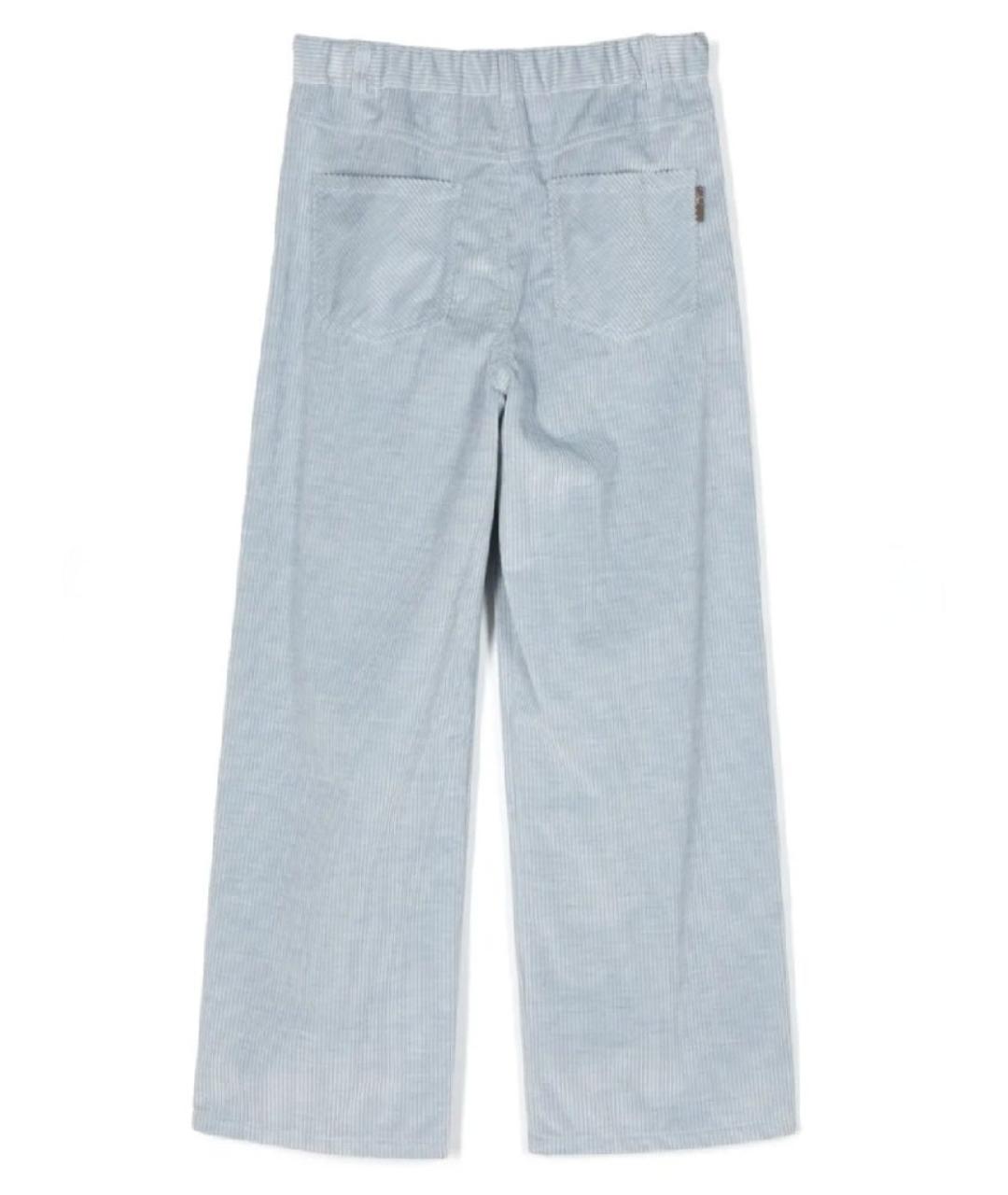 BRUNELLO CUCINELLI Голубые хлопковые брюки и шорты, фото 2