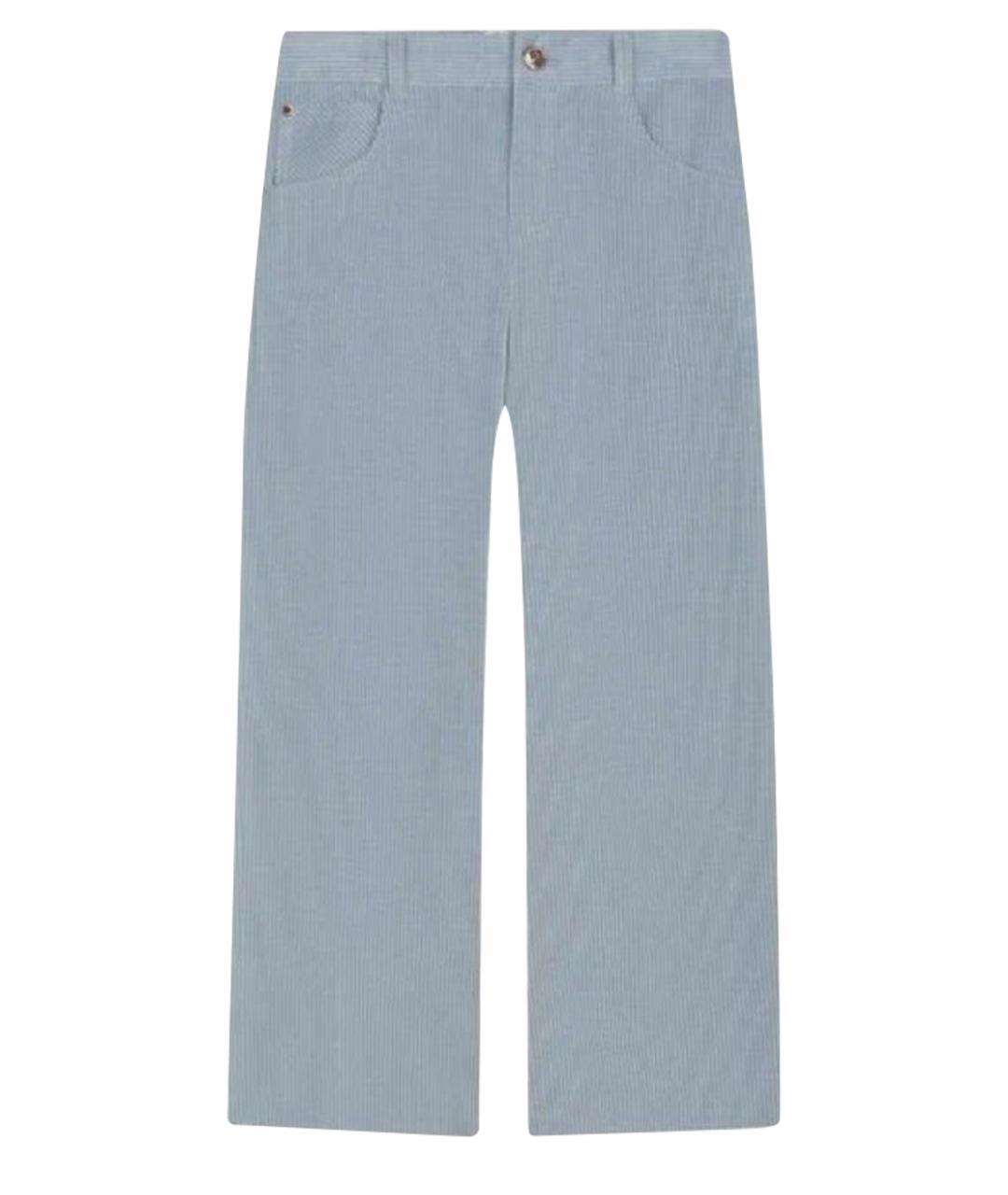 BRUNELLO CUCINELLI Голубые хлопковые брюки и шорты, фото 1