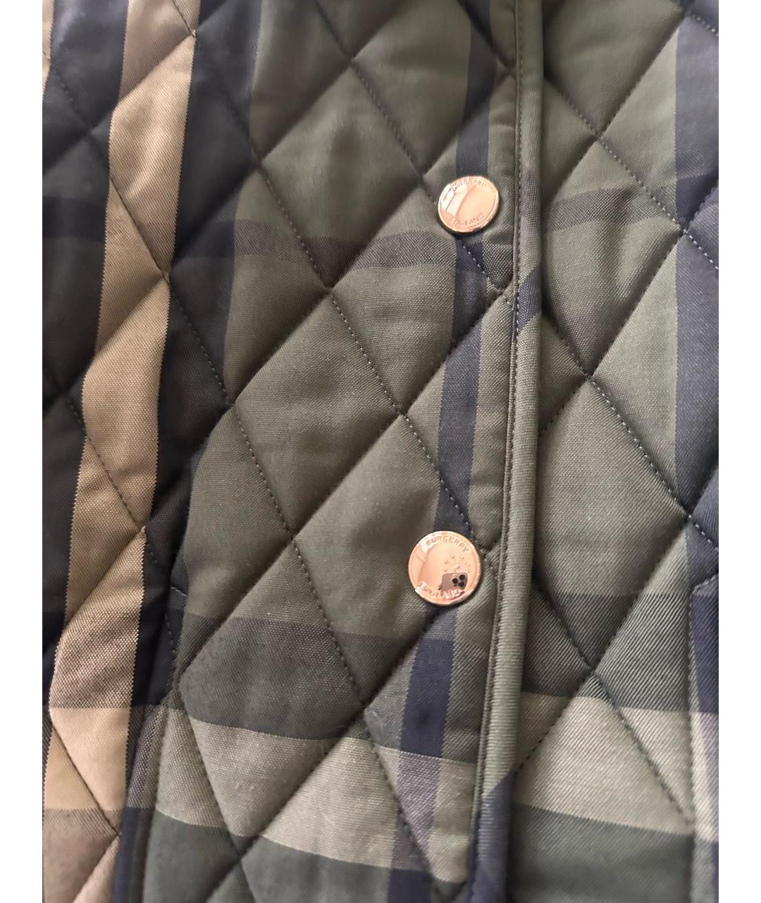 BURBERRY Зеленая хлопковая куртка, фото 2