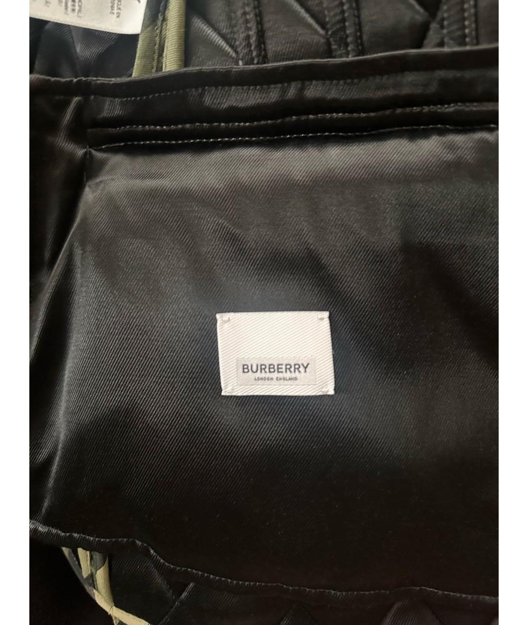 BURBERRY Зеленая хлопковая куртка, фото 3