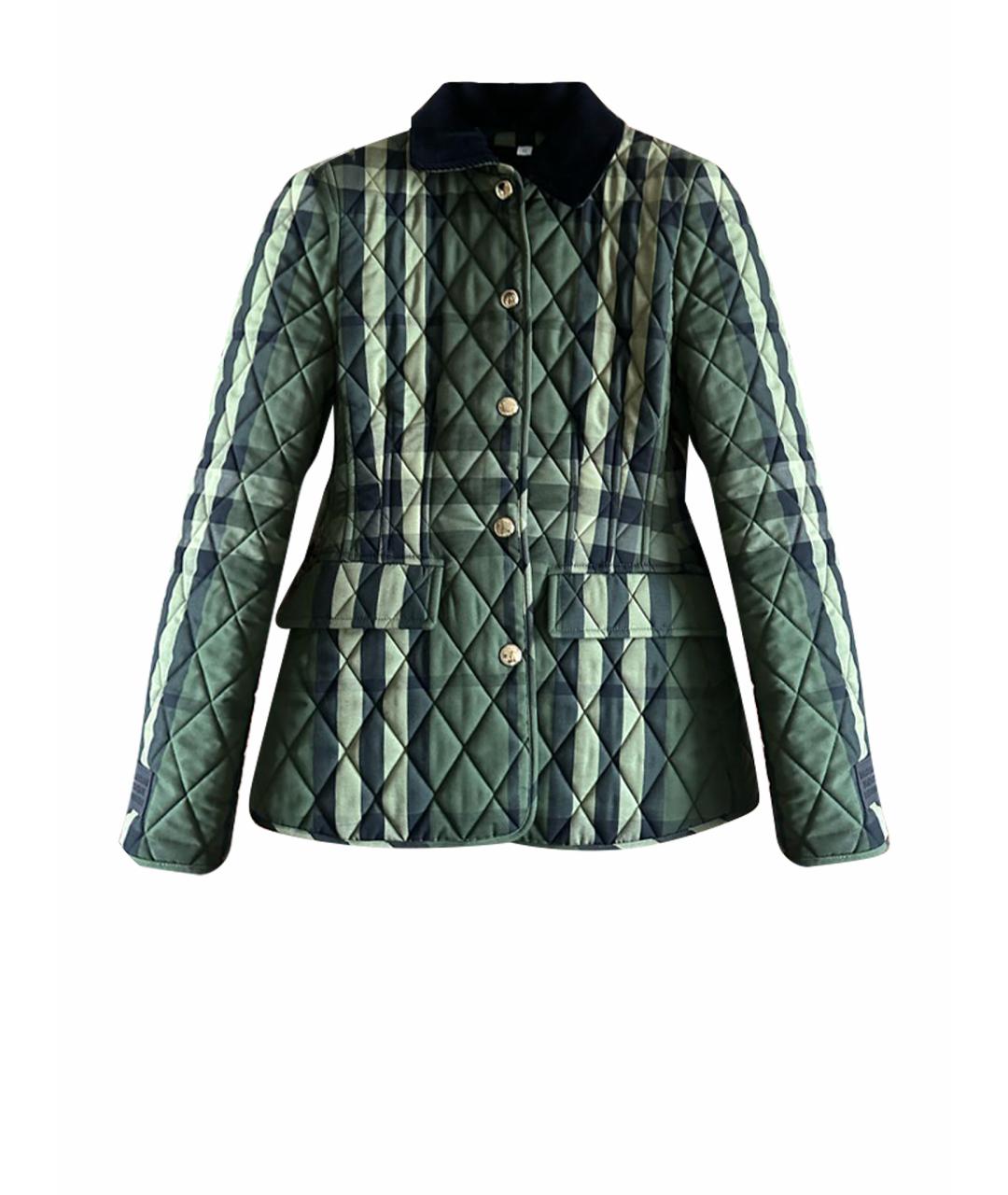 BURBERRY Зеленая хлопковая куртка, фото 1