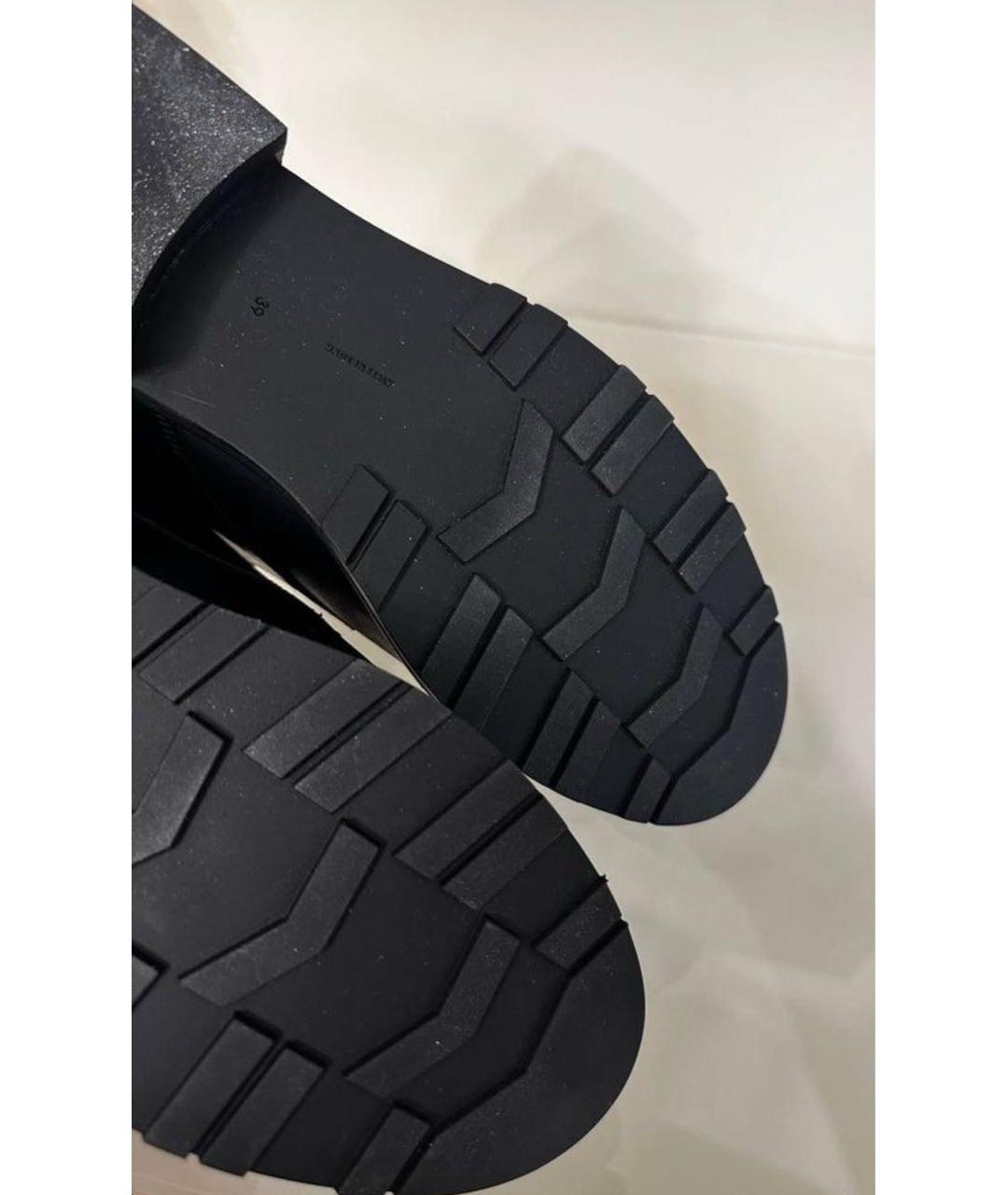 THE ROW Черные кожаные брогги и оксфорды, фото 4