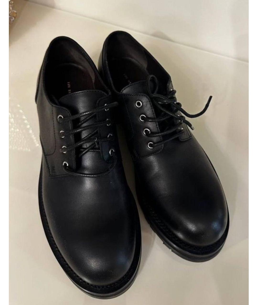THE ROW Черные кожаные брогги и оксфорды, фото 2