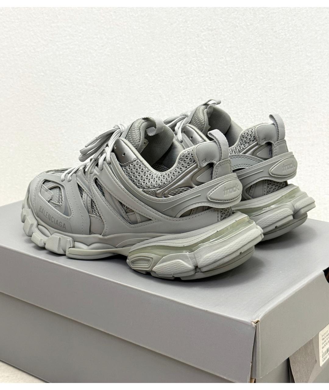 BALENCIAGA Серые текстильные низкие кроссовки / кеды, фото 4