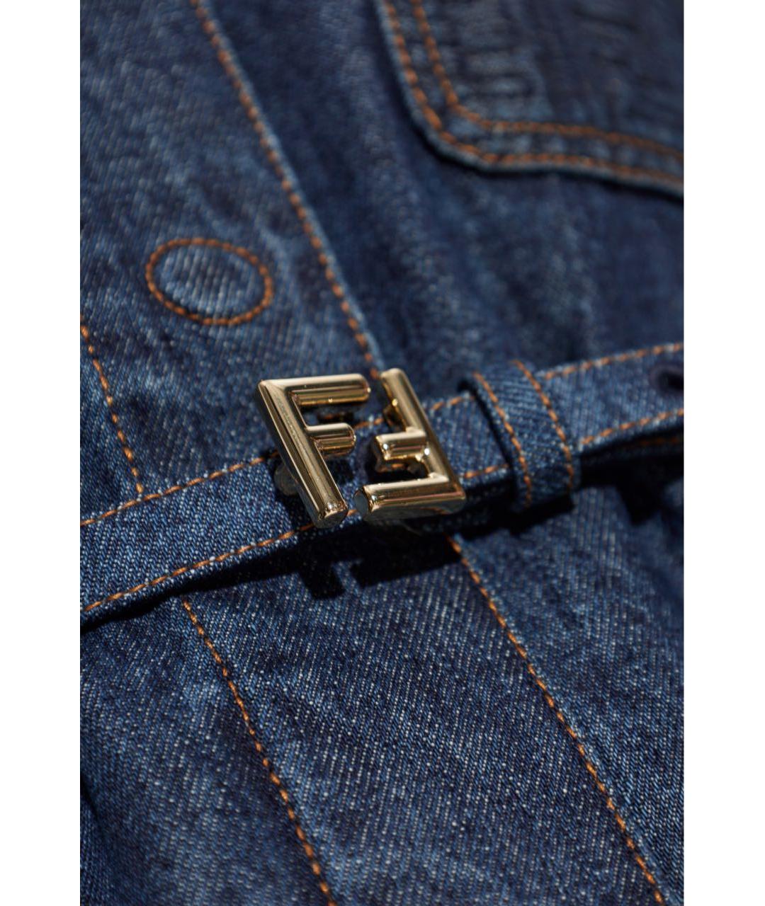 FENDI Темно-синяя хлопковая куртка, фото 6