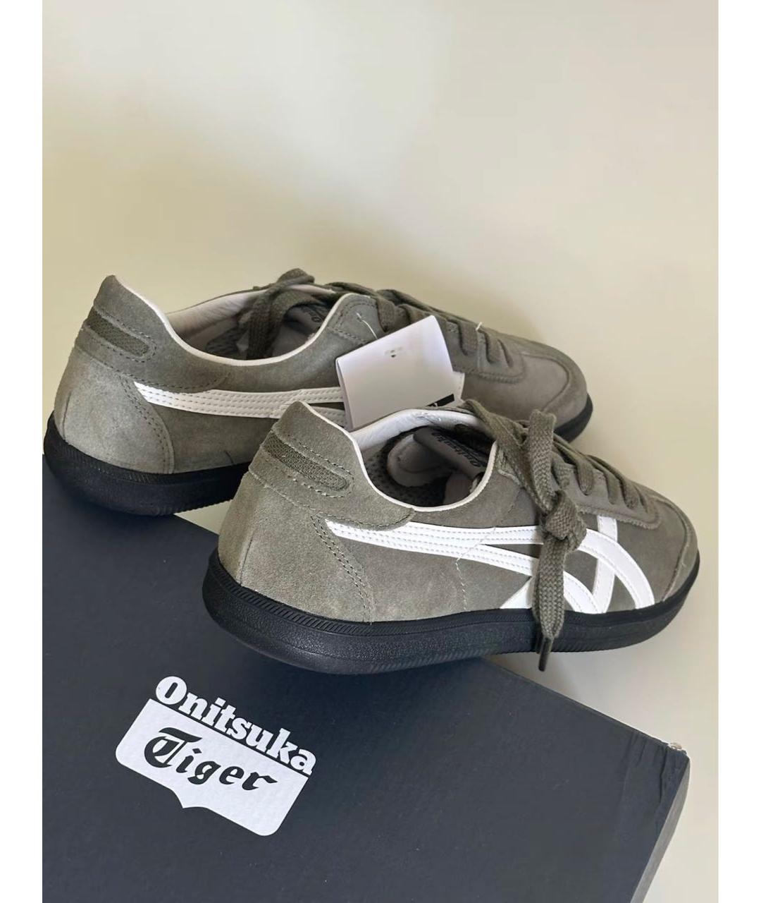 ONITSUKA TIGER Зеленые замшевые кеды, фото 4