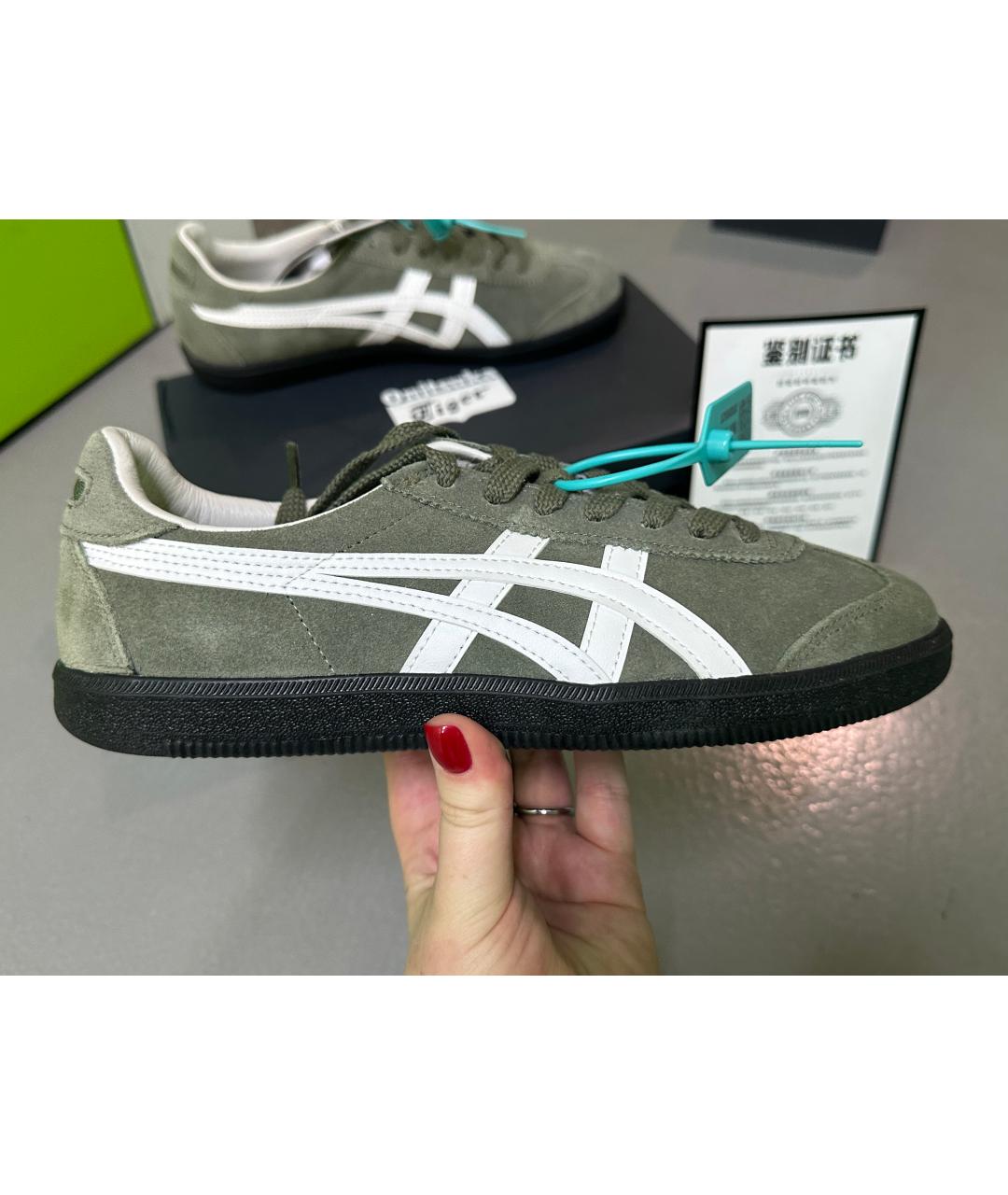 ONITSUKA TIGER Зеленые замшевые кеды, фото 8