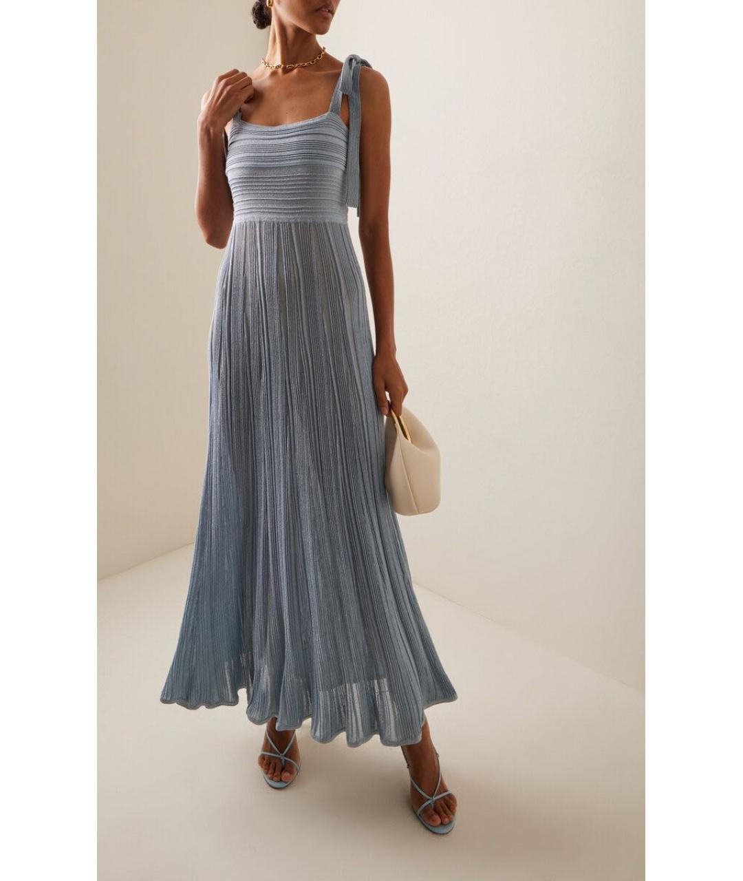 ZIMMERMANN Голубой вискозный сарафан, фото 3