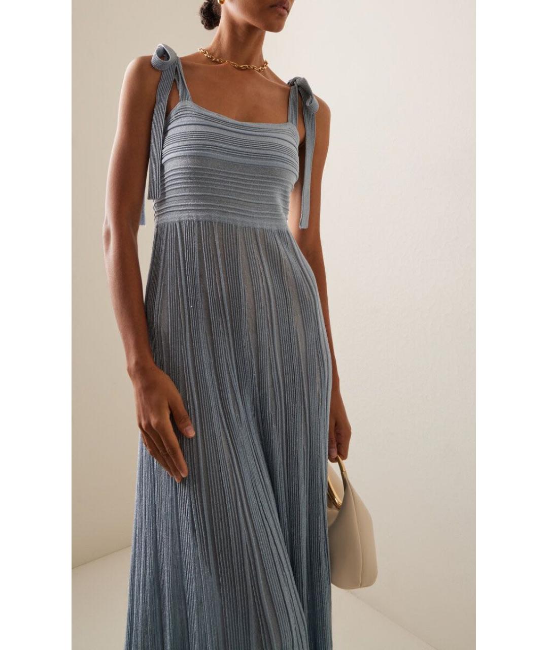 ZIMMERMANN Голубой вискозный сарафан, фото 5