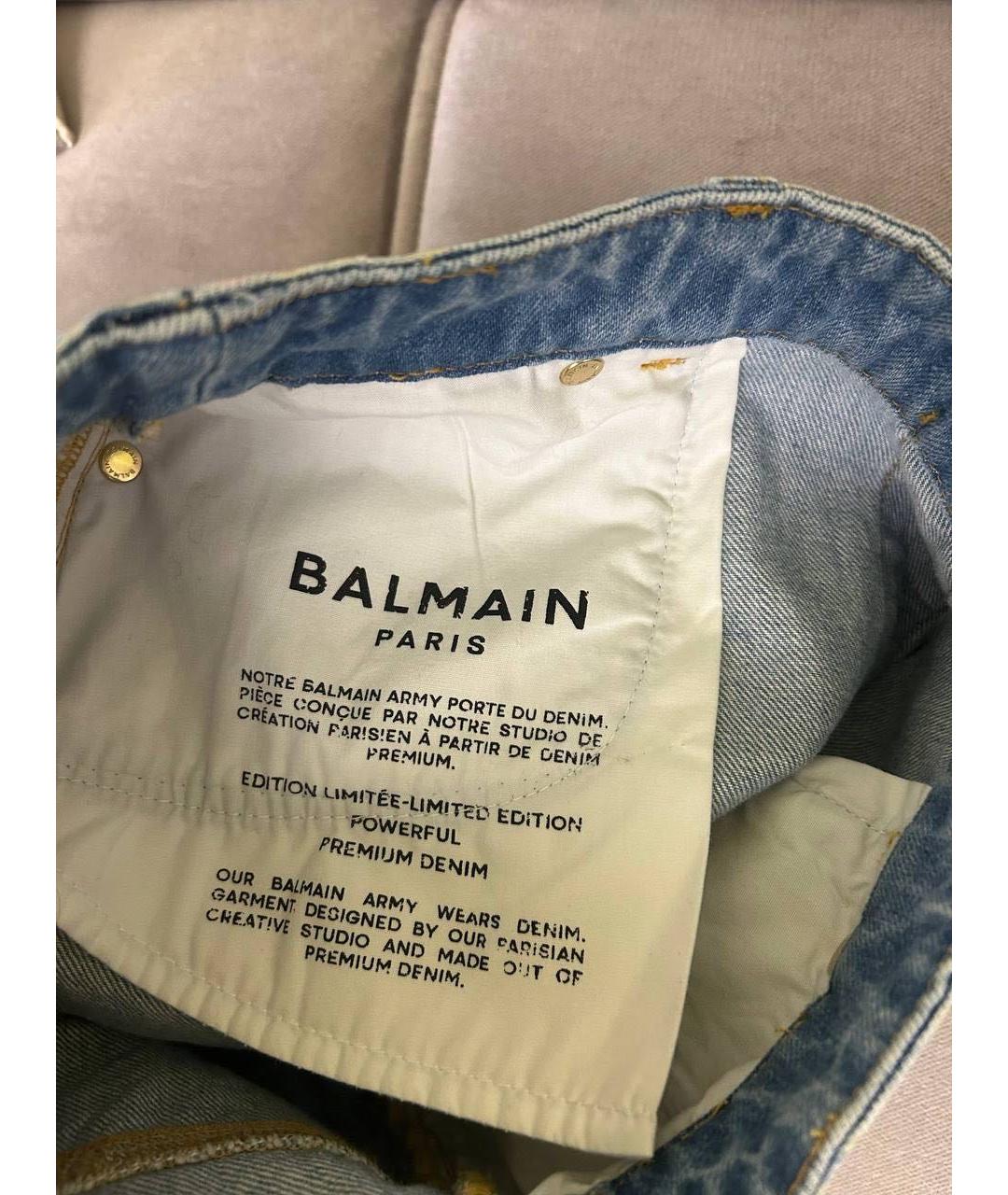 BALMAIN Мульти деним юбка мини, фото 7