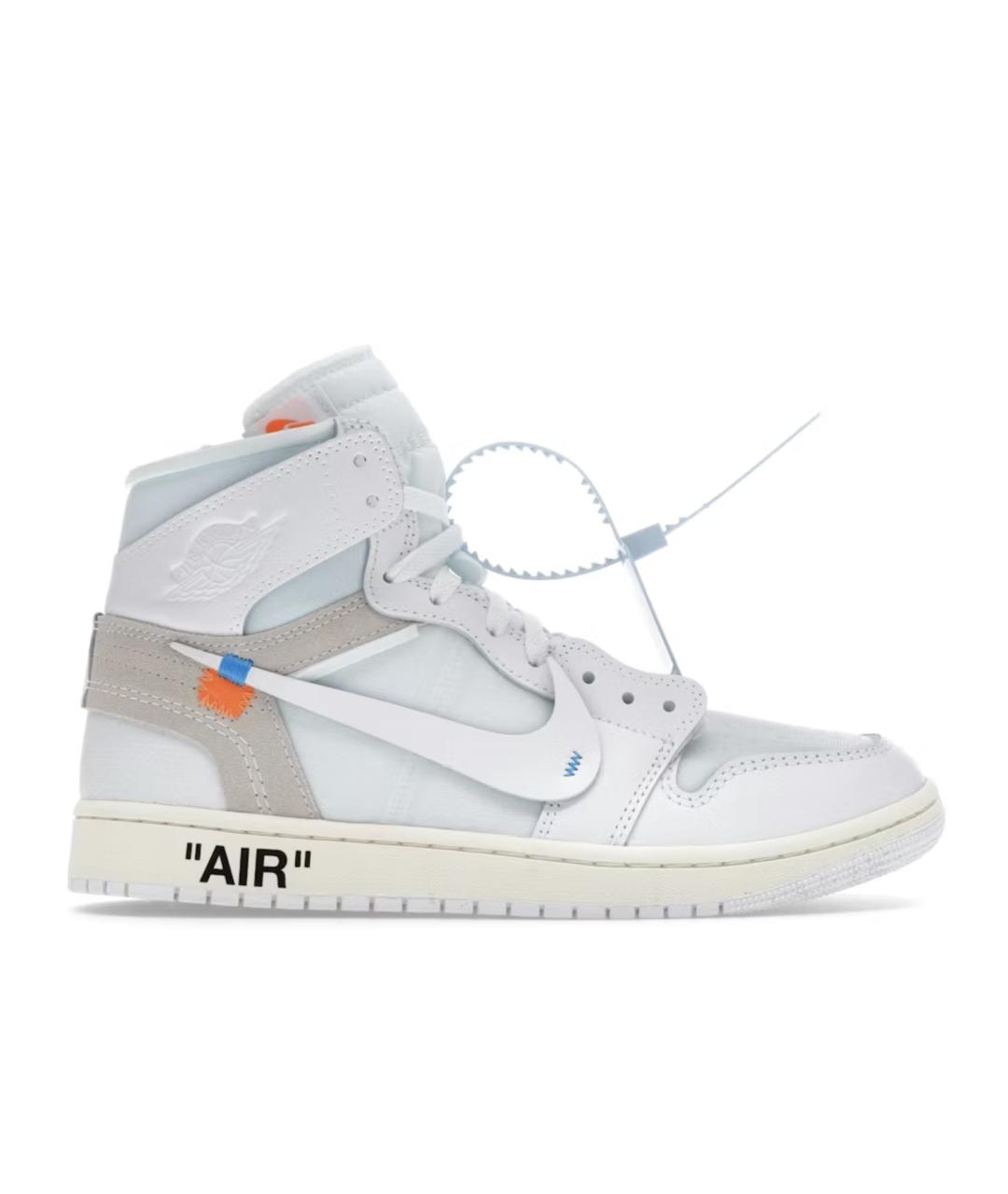 JORDAN Белые текстильные высокие кроссовки / кеды, фото 1