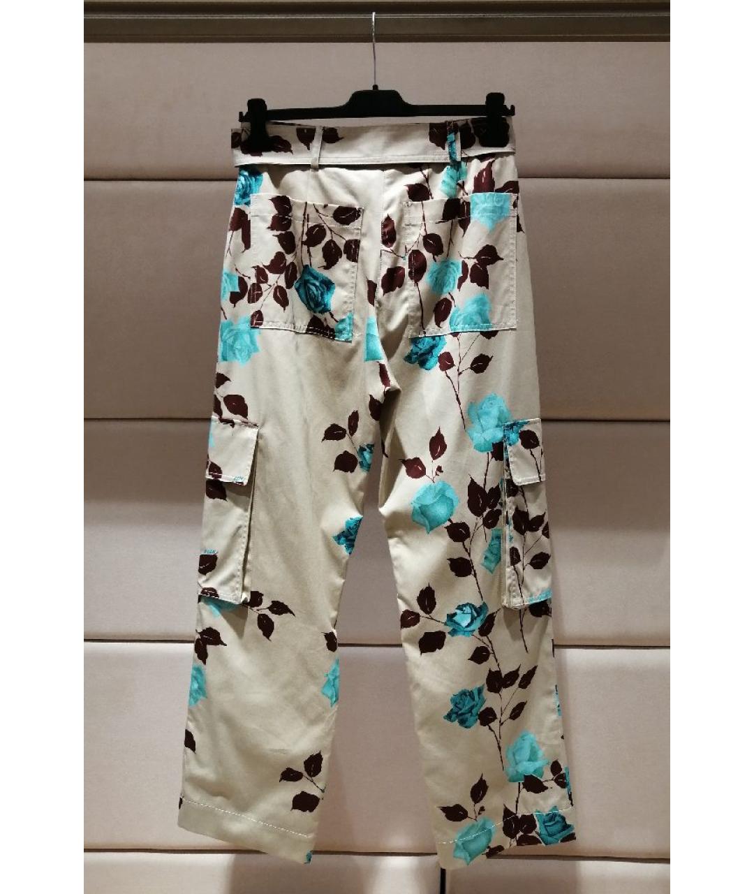 MSGM Мульти хлопковые прямые брюки, фото 2