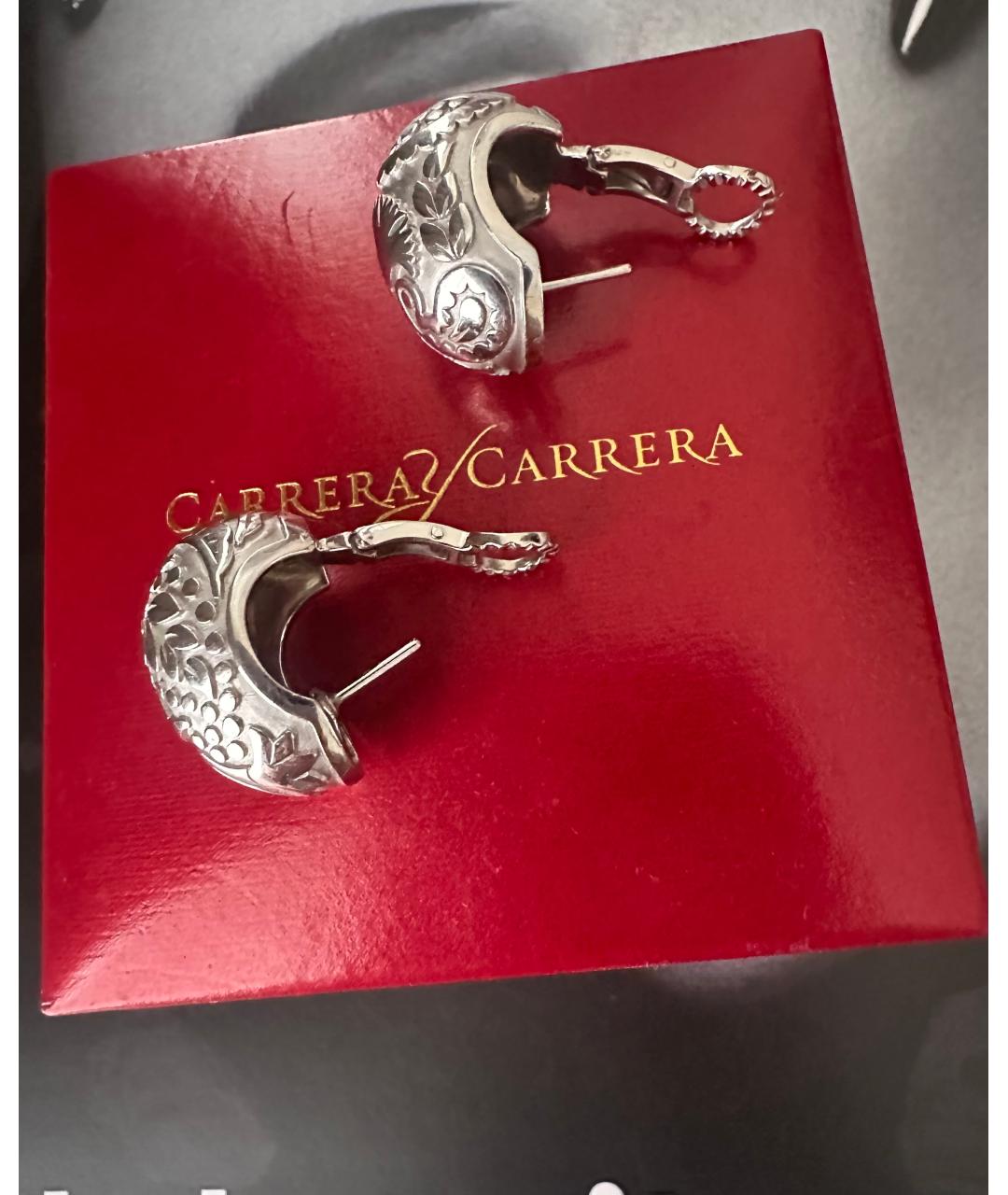 CARRERA Y CARRERA Белые серьги из белого золота, фото 5