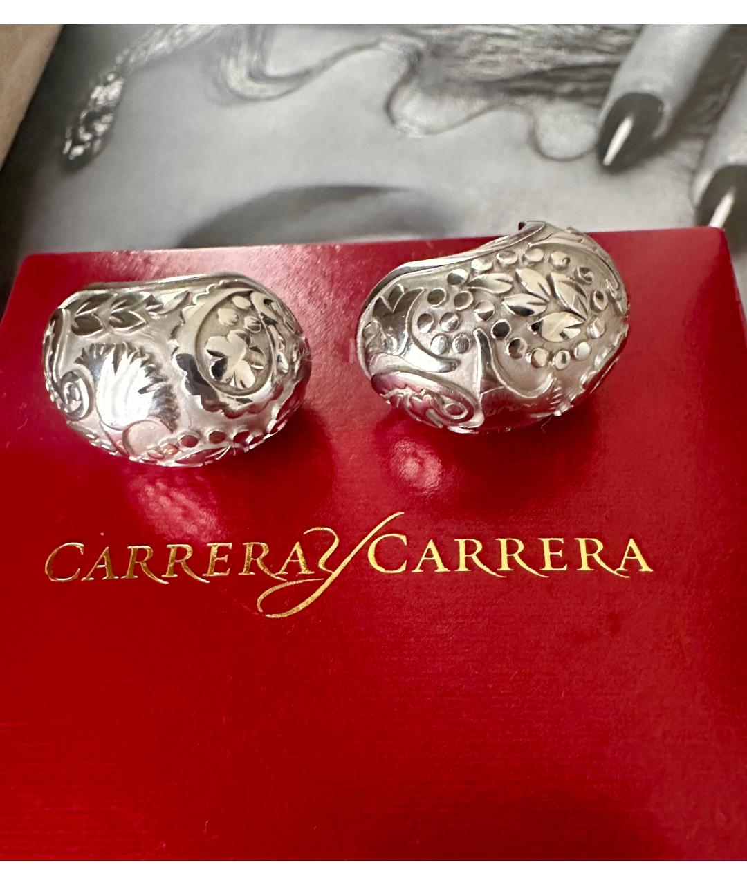 CARRERA Y CARRERA Белые серьги из белого золота, фото 2