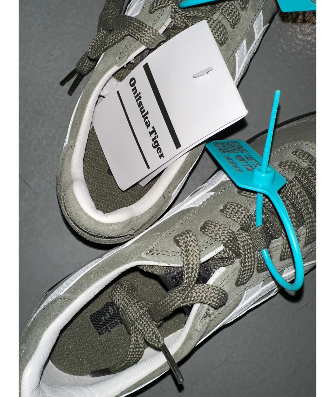 ONITSUKA TIGER Зеленые замшевые низкие кроссовки / кеды, фото 4