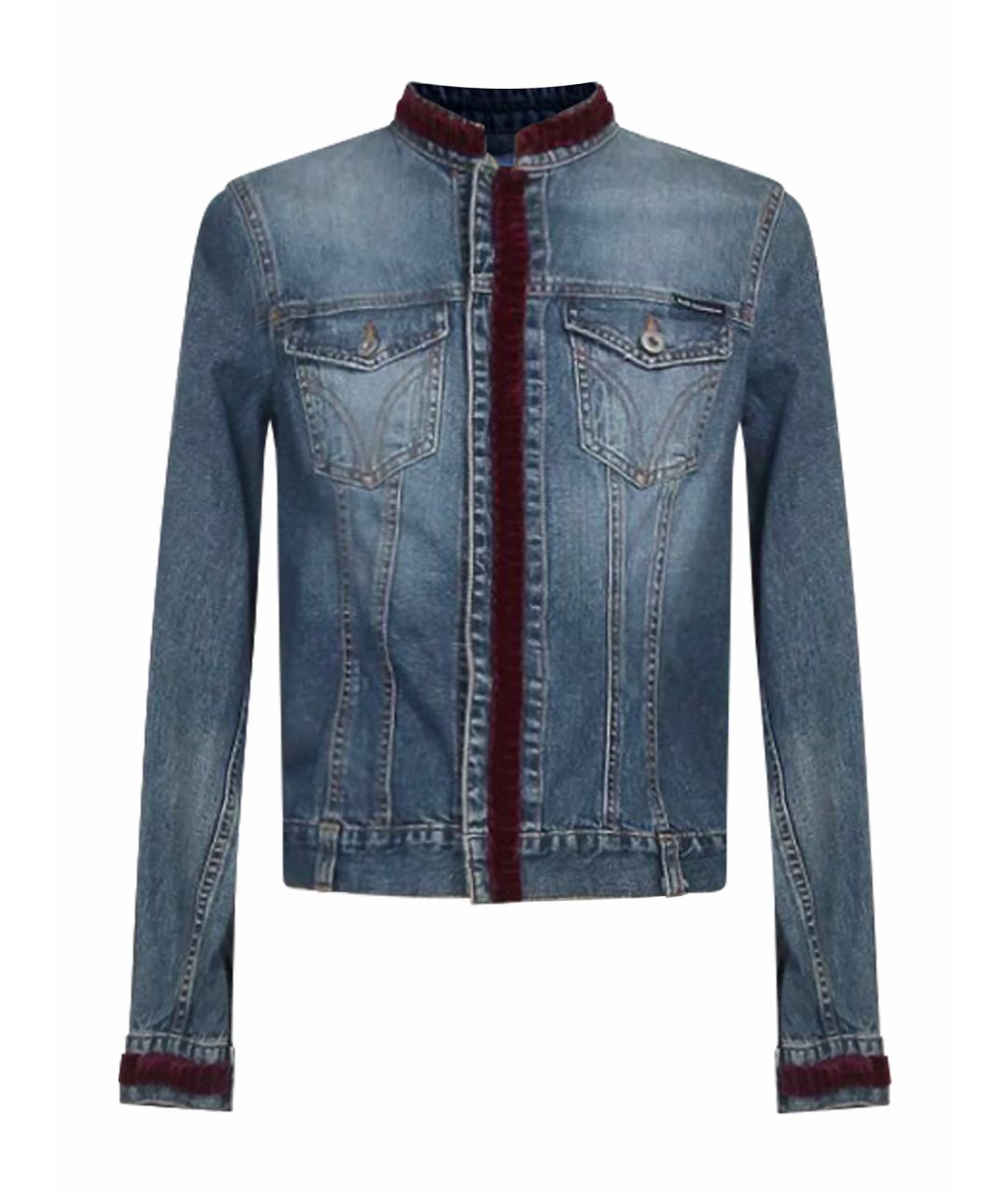 DOLCE&GABBANA Синяя деним куртка, фото 1