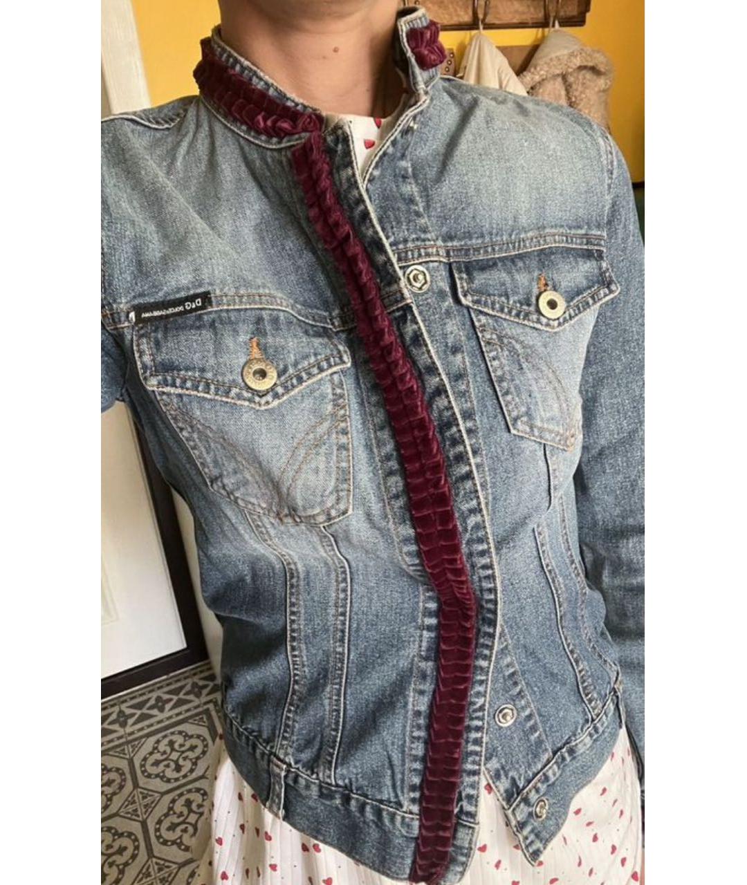 DOLCE&GABBANA Синяя деним куртка, фото 7