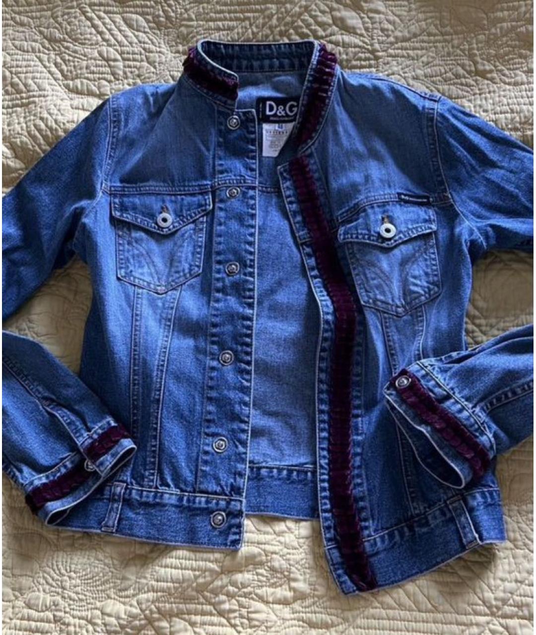 DOLCE&GABBANA Синяя деним куртка, фото 2