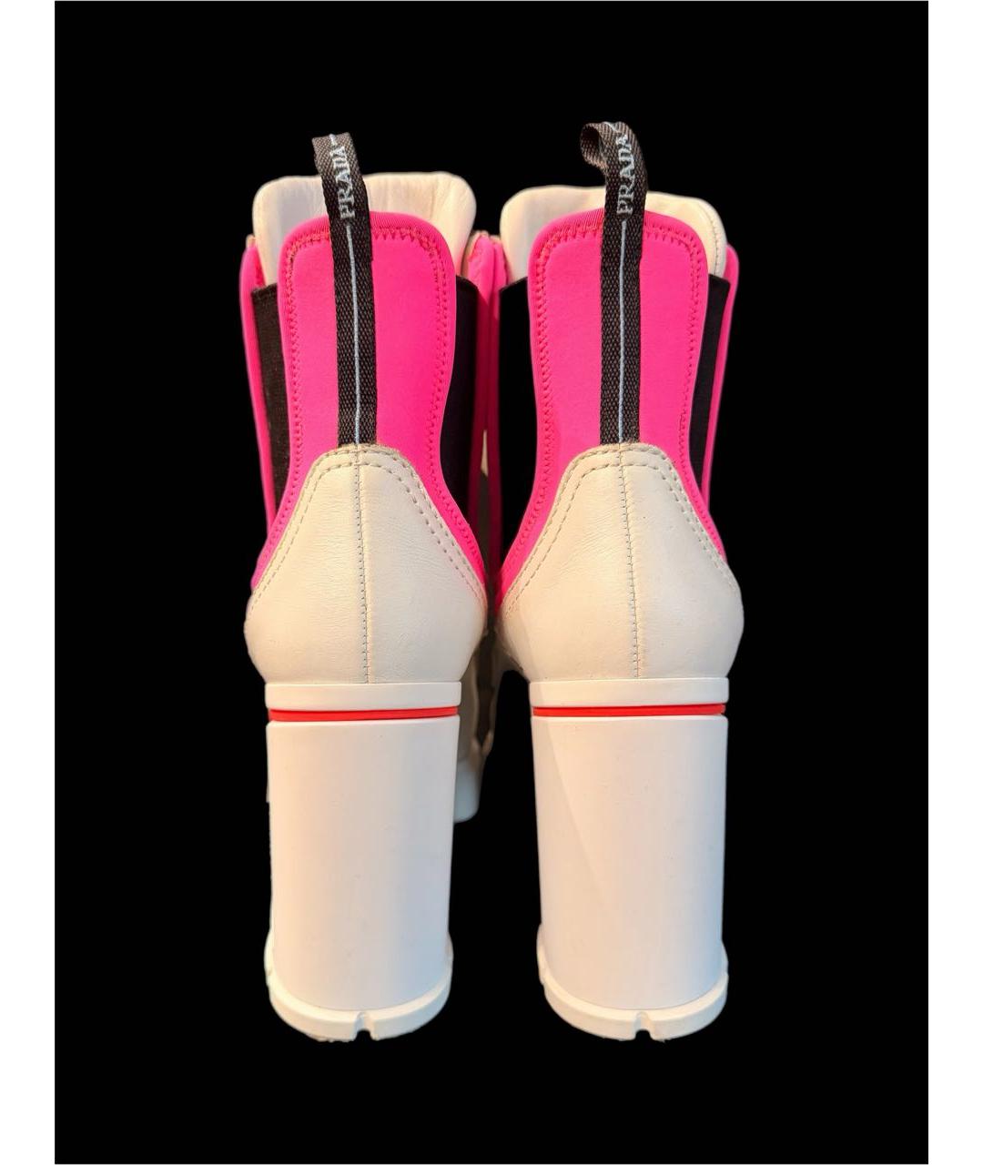 PRADA Белые кожаные ботильоны, фото 4