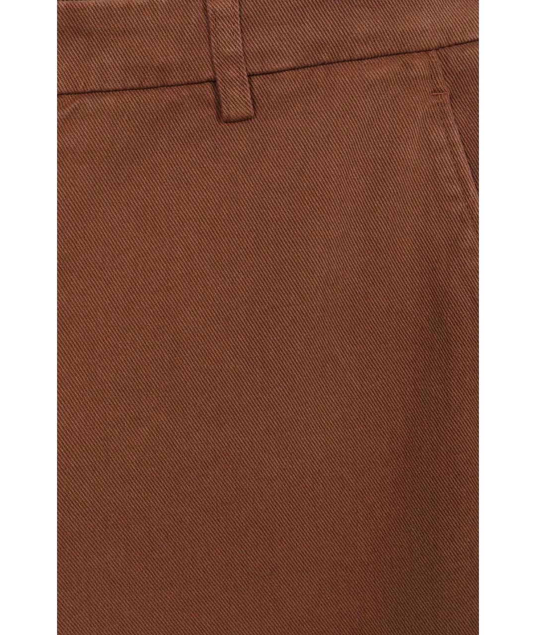 LORO PIANA Коричневые хлопко-эластановые прямые джинсы, фото 4