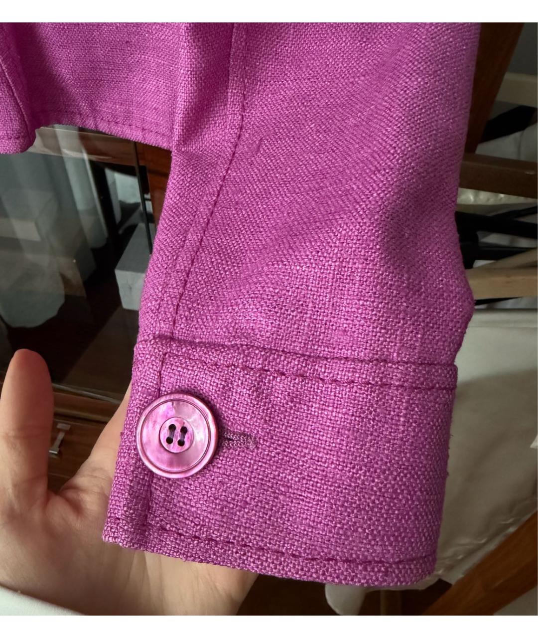 VALENTINO Фуксия шелковый жакет/пиджак, фото 5