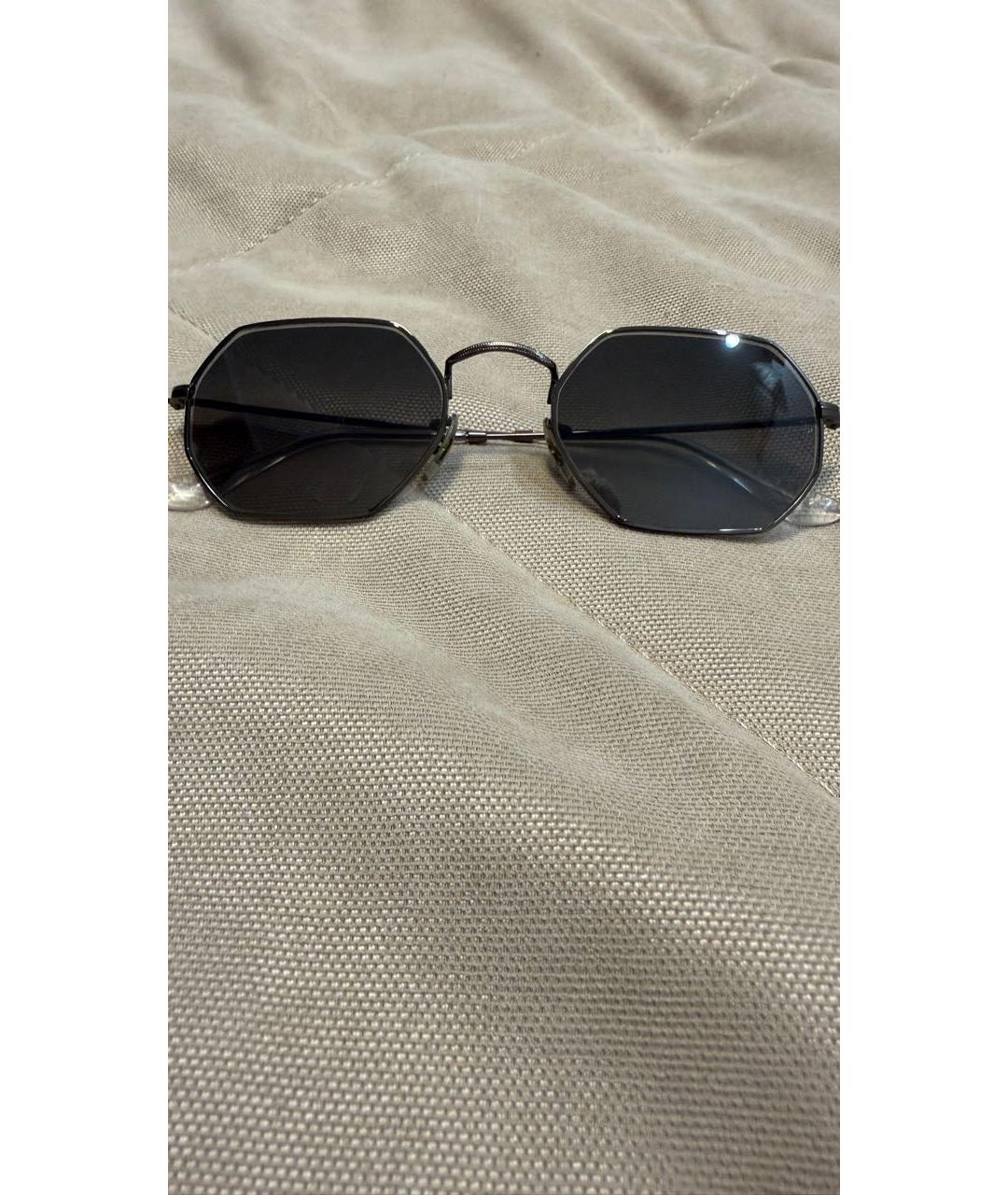 RAY BAN Антрацитовые металлические солнцезащитные очки, фото 5