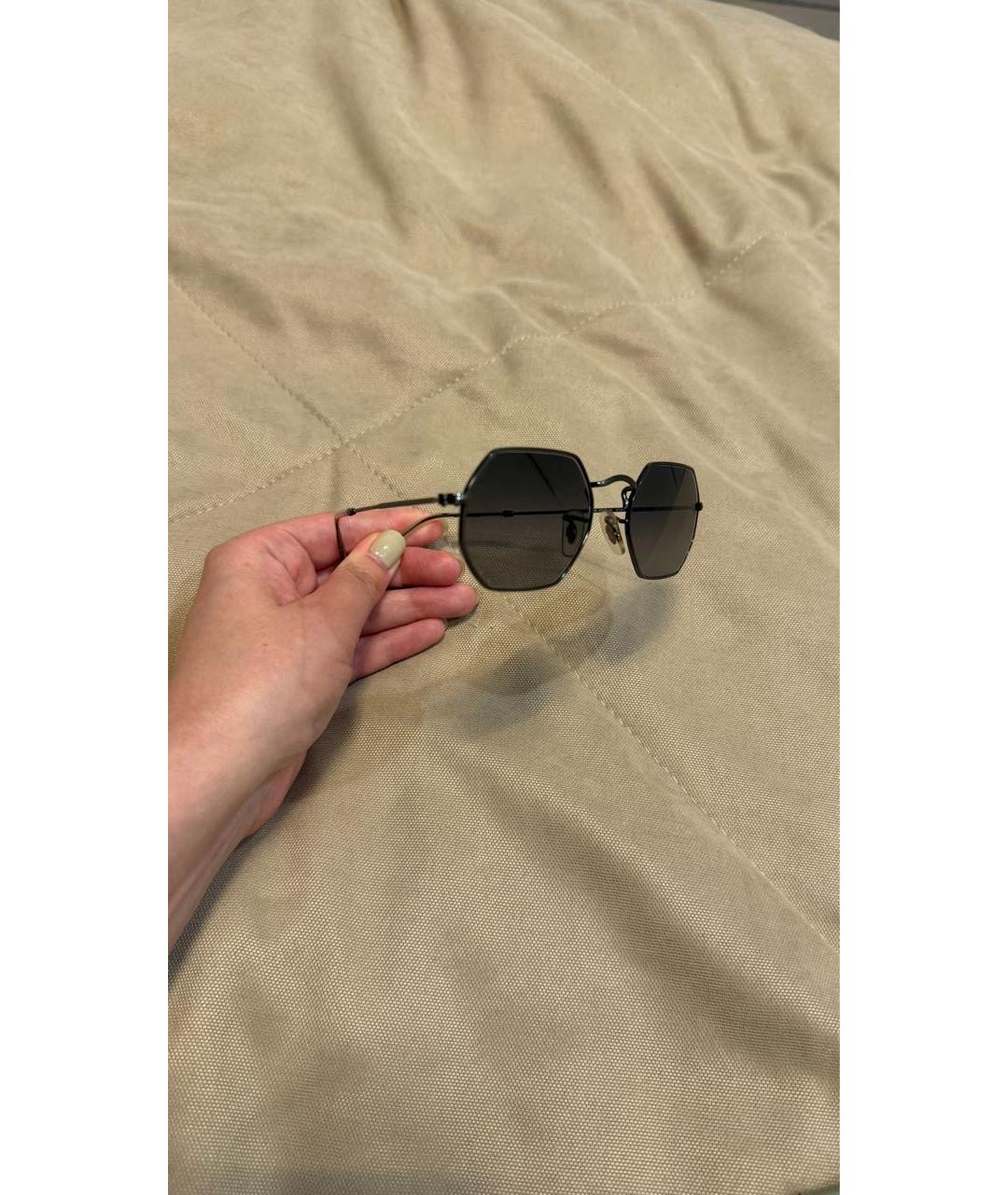 RAY BAN Антрацитовые металлические солнцезащитные очки, фото 2