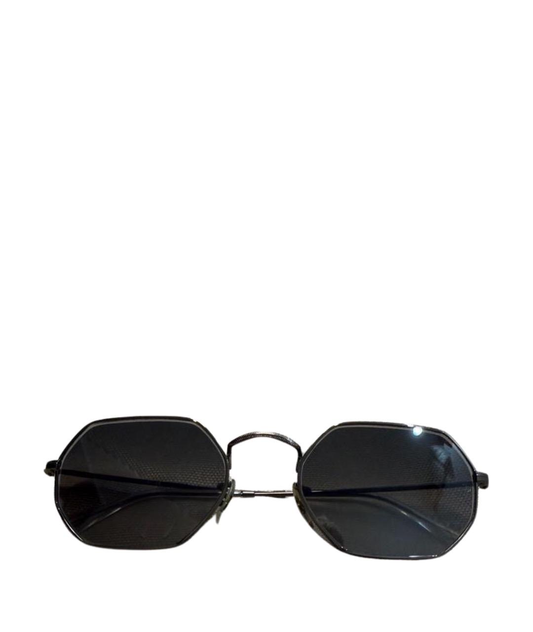 RAY BAN Антрацитовые металлические солнцезащитные очки, фото 1