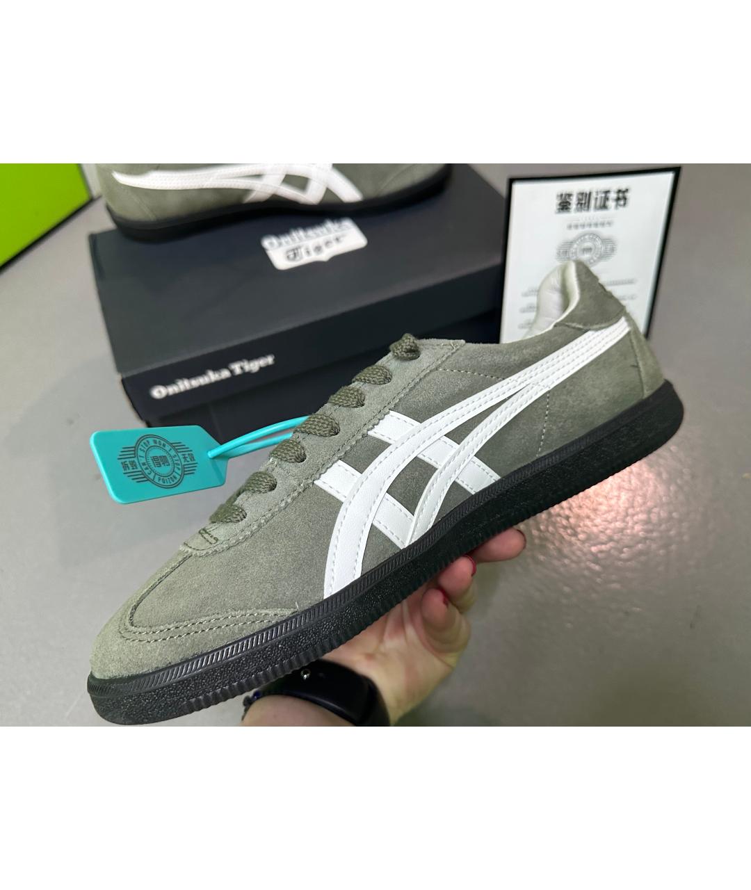 ONITSUKA TIGER Зеленые замшевые кеды, фото 5