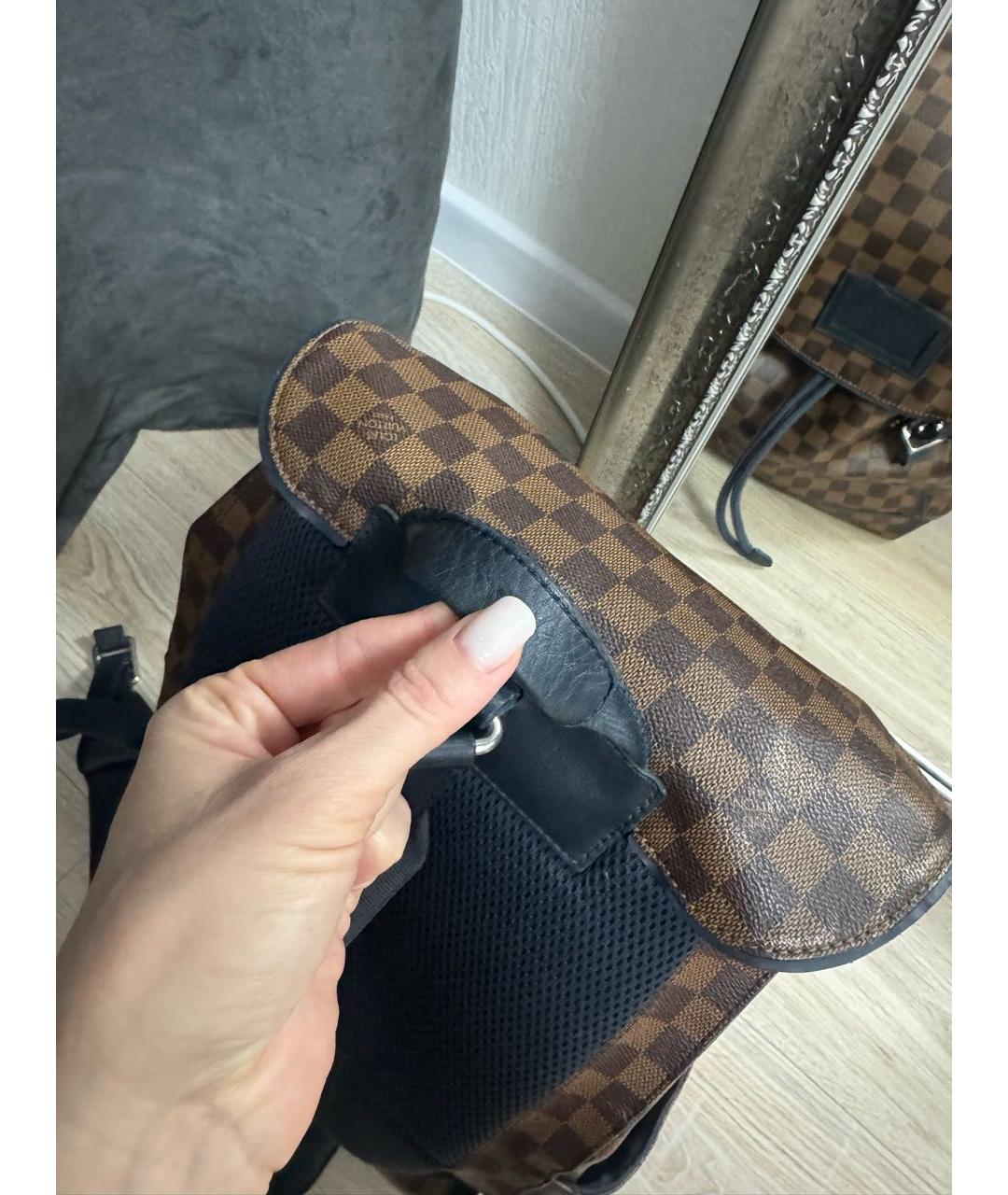 LOUIS VUITTON Коричневый рюкзак, фото 4