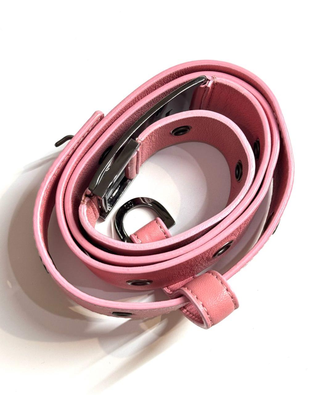 CHRISTIAN DIOR Розовый кожаный ремень, фото 6
