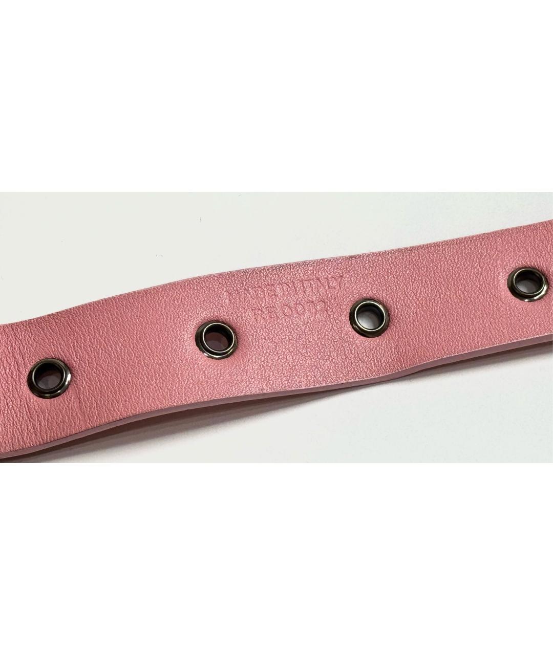 CHRISTIAN DIOR Розовый кожаный ремень, фото 4