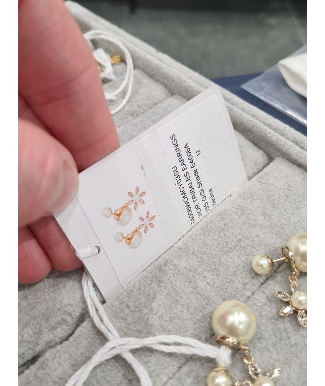 CHRISTIAN DIOR Белые жемчужные серьги, фото 2