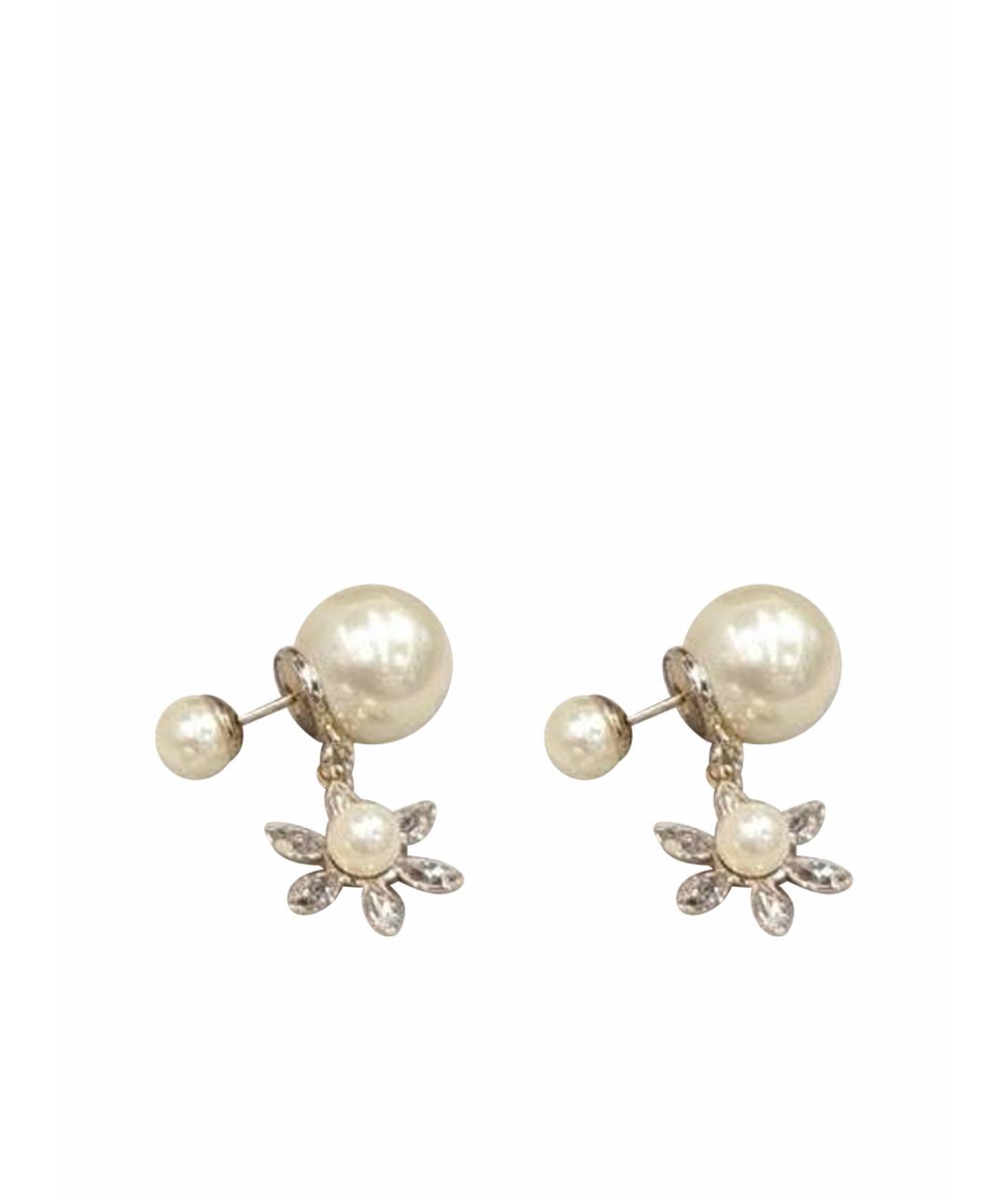 CHRISTIAN DIOR Белые жемчужные серьги, фото 1