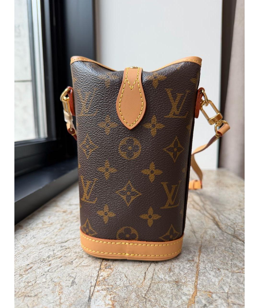 LOUIS VUITTON Коричневая сумка через плечо, фото 3