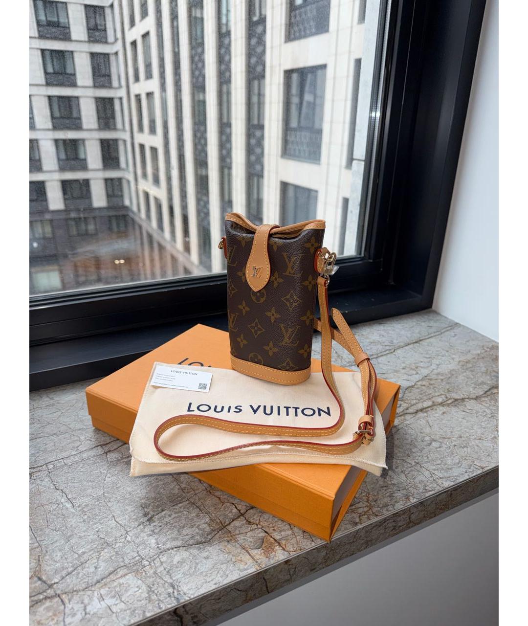 LOUIS VUITTON Коричневая сумка через плечо, фото 2