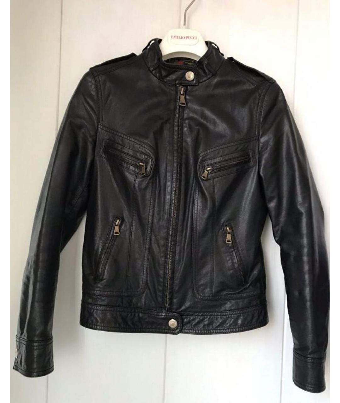 DOLCE&GABBANA Черная кожаная куртка, фото 9