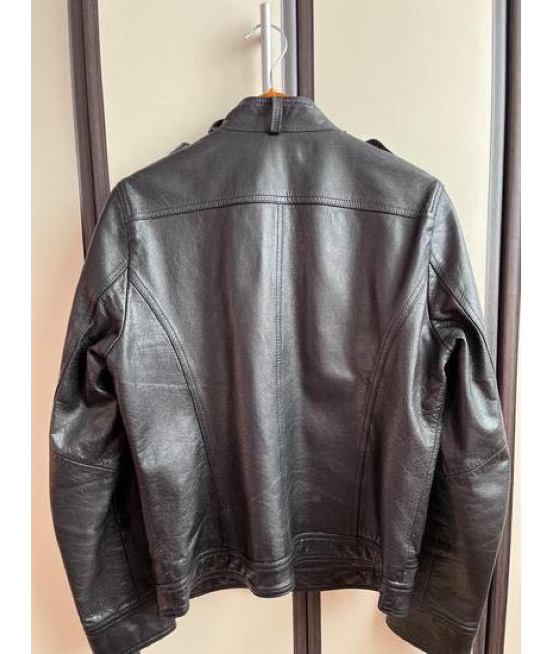 DOLCE&GABBANA Черная кожаная куртка, фото 3