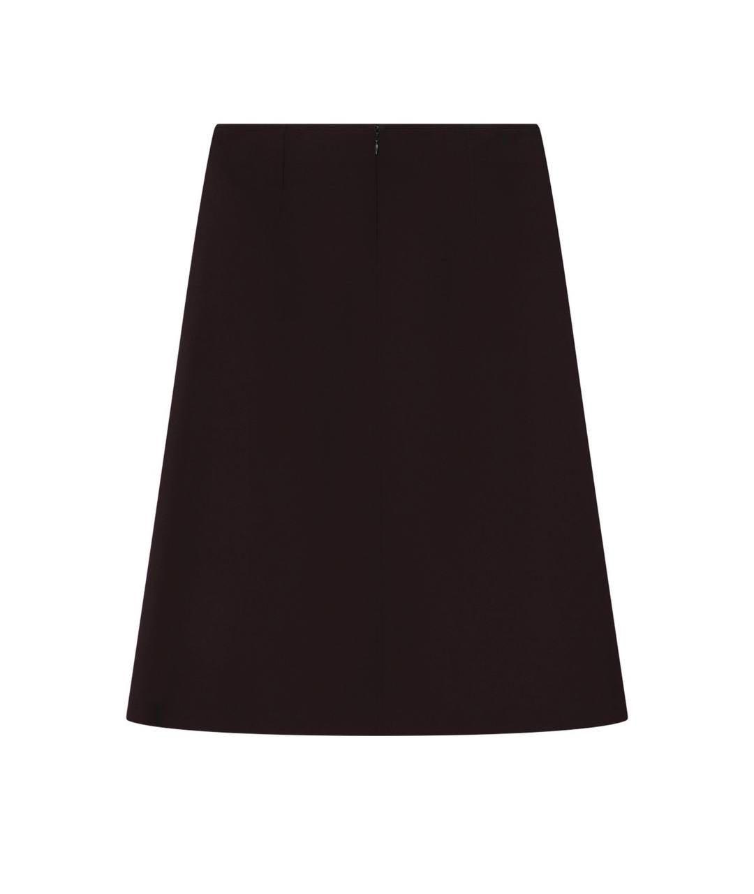 LORO PIANA Фиолетовая шерстяная юбка миди, фото 2