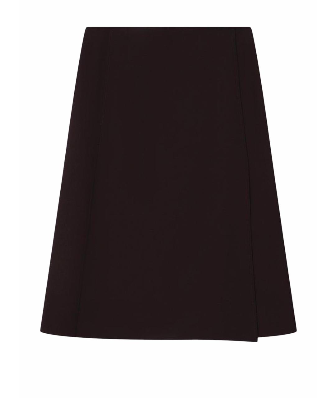 LORO PIANA Фиолетовая шерстяная юбка миди, фото 1