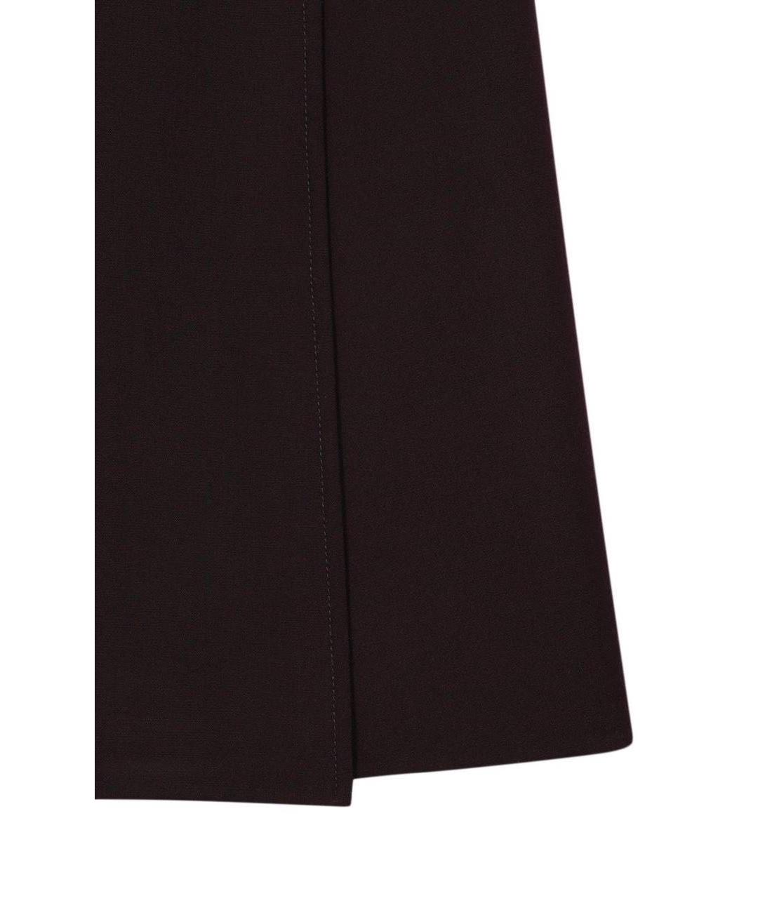 LORO PIANA Фиолетовая шерстяная юбка миди, фото 4