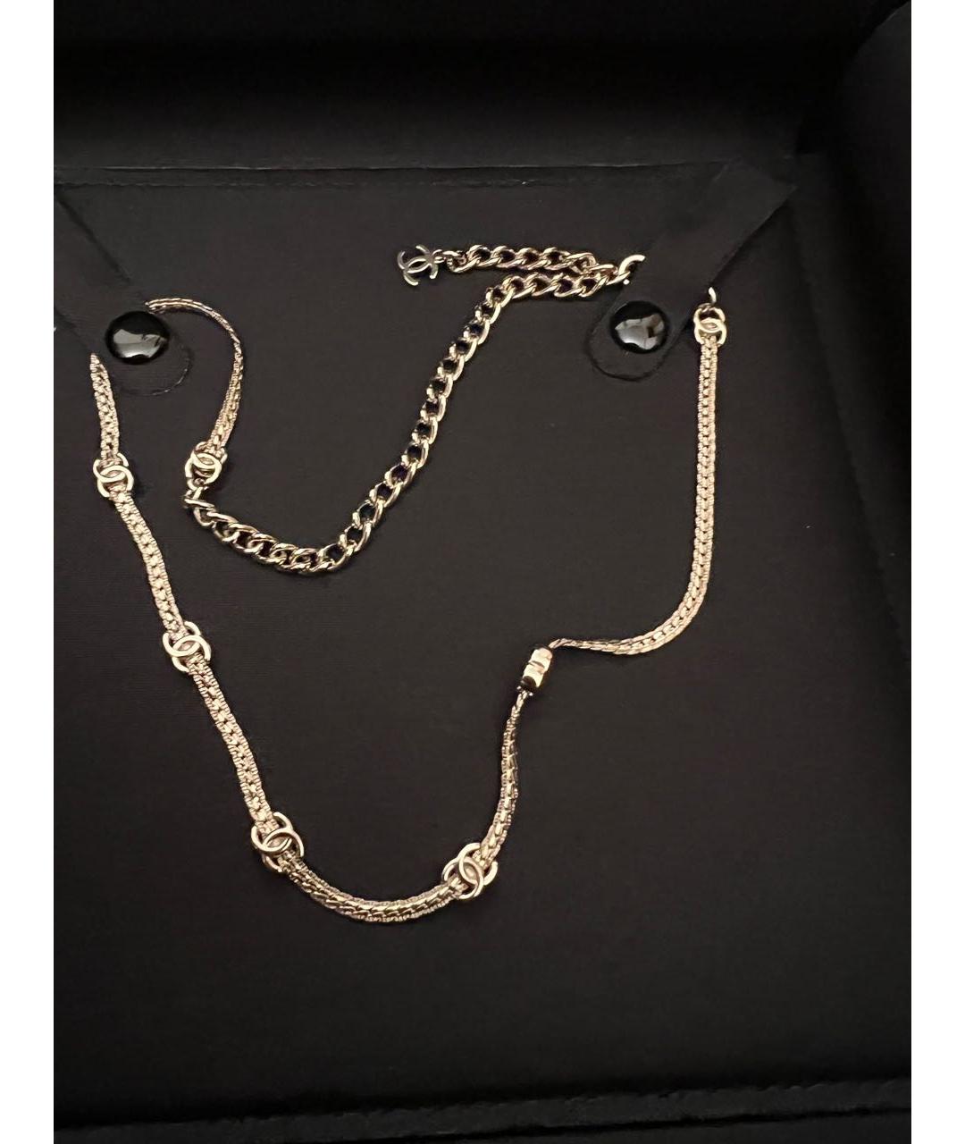 CHANEL Золотое металлическое колье, фото 6