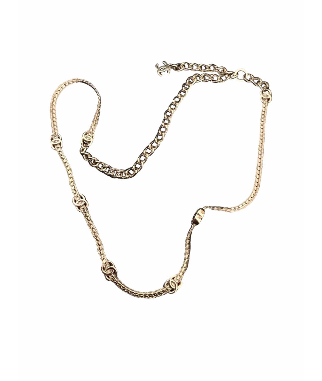 CHANEL Золотое металлическое колье, фото 1